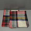 Batmerry Red White Plaid Decorative Pillow Covers, 22 x 22 Inch Colorful Scottish Tartan Plaid Double Sided Throw Pillow Covers Sofa Cushion Cover Square 22 Inches(Set of 2) (Christmas Buffalo Plaid 1 Red2)