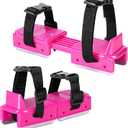 1 Pair Toddler Ice Skates, Adjustable Kids Ice Skates with Touch Fastener, Pink Double Runner Ice Skates for Toddler Winter Beginner Ski Pink