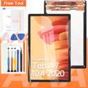 Screen Replacement For Samsung Galaxy Tab A7 10.4 SM-T500 SM-T505 LCD Display Touch Screen Digitizer Full Assembly,with Tools(Black)