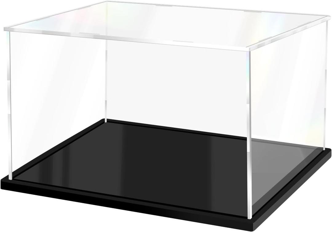 Acrylic Display Case for Collectibles Assemble Clear Display Case for Figures Alternative Glass Boxes for Lego Doll Statues Home Storage(12x8x8 inch; 30x20x20 cm)