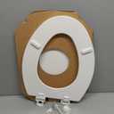 Bemis 1500EC Durable Wooden Toilet Seat, Easy Clean Hinges, Made in USA, Elongated, White