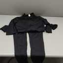 YEOREO Women Long Sleeve Workout Jumpsuit Zip Up Romper Bottom Pants Bodysuit Bodycon Sexy One Piece (XL, Black)