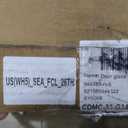 SMARTSTANDARD Sliding Closet Door, 64"80"(Double Barn Doors 33"), Double Frosted 3 Panel Glass Sliding Door with Hardware Kit, Pre-Drilled Door Panel, Need to Assemble, MDF with PVC Surface, White