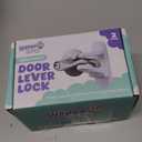 Door Lever Lock (2 Pack) Prevents Toddlers from Opening Doors Easy One-Hand Operation for Adults Durable ABS with 3M Adhesive Backing No Tools Needed for Install