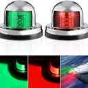 Nilight Marine Boat Navigation Light 2PCS 8LED Red Green LED Port Starboard Signals Bow Lights 12V Waterproof for Skeeter Yacht Pontoon Speedboat Sailboats Fishing Boats