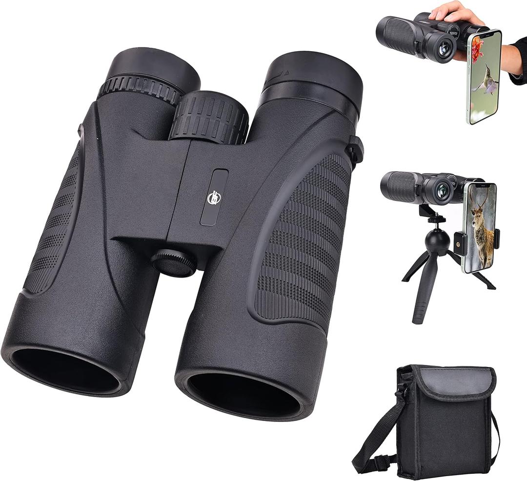 Elevon 12x42 High Definition Binoculars  Binoculars with Large Field of Vision and High Definition  nan  Black