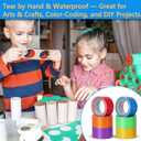 COSIMIXO 6-Pack Rainbow Colored Duct Tape 15 Yards x 2 Inch Heavy Duty, No Residue, Tear by Hand & Waterproof,Great for Packaging, Arts & Crafts, Color-Coding, and DIY Projects