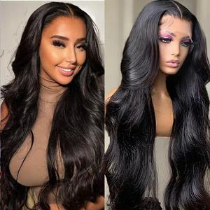 30 inch 13x6 Body Wave Lace Front Wigs Human Hair 200% Density Pre-Plucked Hairline HD Transparent Lace No Tangle No Shedding Suit for Daily Party Wedding Birthday Triple Lifespan 3X