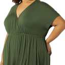 2 x Amazon Essentials Women's Surplice Dress (Available in Plus Size) (Dark Olive)