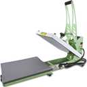 CoolSub Heat Press 15x15 Slide Out Heat Press Machine, Industrial Digital Heat Transfer Machine Sublimation for T-Shirt Green White