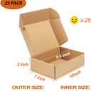 PHAREGE 10x7x3 inch Shipping Boxes Bulk 25 Pack Brown, Tab Lock Tuck Top Mailer Boxes for Packaging Small Business, Medium Cardboard Gift Boxes for Wrapping Mailing Present