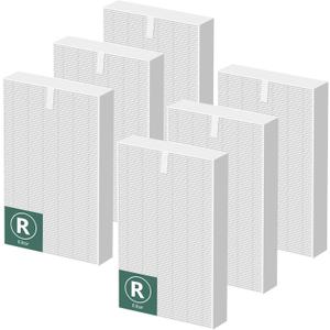 HPA300 Air Purifier Filter R Replacement for Honeywell Air Purifier HPA 100/200/300 and 5000 Series, 6 Pack Middle Main Filter Compatible with Honeywell R Filter (HRF-R3 & HRF-R2 & HRF-R1)