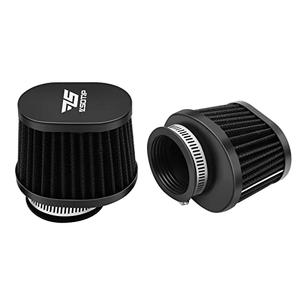 2PCS Motorcycle Air Filter Universal 50MM Replacement Filter Dirt Bike High Performance Air Filters Fit Motocross Carburetor Cleaner for Pit Bike Scooter Moped ATV (Black)
