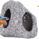 Ameliade Aquarium Decorations Cave Fish Tank Accessories Rock Decor for Shrimp Cichlid Hiding Breeding Small Fish Bowl Hide Decoration Betta Toys Hideout Stones HouseMedium (Medium (1 Piece))