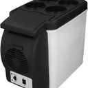 Mini Fridge, 2 in 1 6L 12 Volt Car Refrigerator with Cooler and Warmer, Fast Cooling Multifunctional Portable Freezer for Car, RV, Truck, Boat, Van, Travel, Outdoor Camping