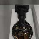 Dusk to Dawn Outdoor Lamp Post Lights, Aluminum Rust-proof Globe Post Light for Porch Front Door Driveway Lawn Garden, Black Sphere Exterior Pillar Post Light, Hardwired 3" Pier Mount Post Lantern