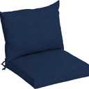 Arden Outdoor Dining Chair Cushion, 21 x 21, Rain-Proof, Fade Resistant 21 x 21, Sapphire Blue Leala