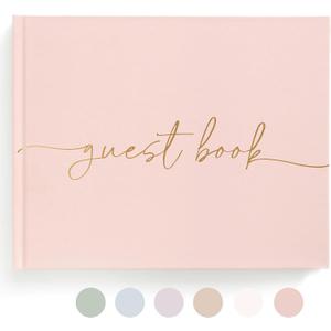 Lamare Blank Page Wedding Guest Book Polaroid Guest Book for Wedding Reception, Baby Shower, Birthday, Bridal Shower and Special Event Guestbook A Stylish Sign in Book for Party,Pink, Blank Page