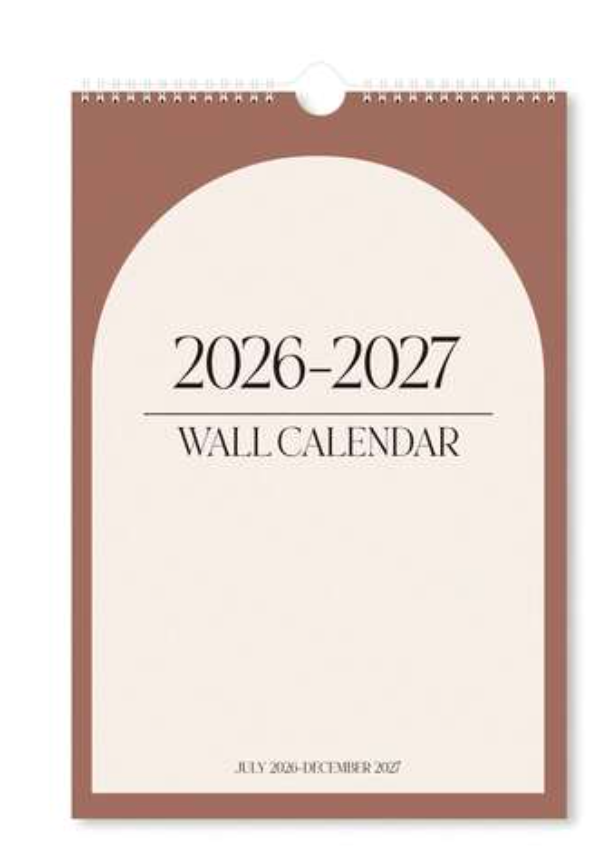 Aesthetic Wall Calendar 2026, 18 Monthly Vertical Calendar January 2026 to June 2027, 15" x 10" Modern Wall Hanging Calendar for School, Home, Office for Monthly Organizing & Planning 