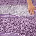Yimobra Long Bathroom Rug Non Slip 44x24 Inch, Extra Thick Soft Absorbent Chenille Bath Mat, Machine Washable Quick Dry Bath Rugs for Bathroom Floor, Tub and Shower, Home Decor Accessories, Lilac
