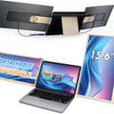 15.6" Triple Laptop Screen Extender, FHD 1080P IPS Laptop Monitor Extender, Detachable Screen Travel Monitor Laptops with Speakers, Plug&Play, Compatible with Mac/Android/Win