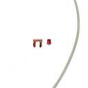 The Stop Shop Universal Rear Braided Stainless Brake Hose, 21" Long with Mouting Block, Made in USA