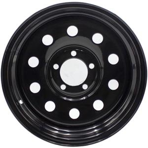 Black 15x6 Trailer Rim Wheel 5 Lug Holes On 4.5 5x4.5 15 inch 15 X 5 x 4.5 Bolt Circle Steel Equipment Trailer Rim Wheel
