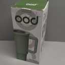 OOD OniVerso 40 oz Stainless Steel Insulated Tumbler with Handle and Straw, Iced Coffee Cup Holder for Disposable Cups, Leak Proof Tumbler, Metro Fog (White)