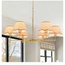 KUSSCO 6Light Boho Rattan Chandelier 39″ Rattan Pendant Light with HandWoven Shade Adjustable Height Vintage Dining Room Chandelier for Kitchen Island Living Room Bedroom Foyer E26 Base