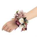 Ling's moment 2pcs Prom Wrist/Shoulder Corsage Artificial Flower, Girl/Mother Homecoming/Wedding Corsage Wristlet Décor, etc. Dusty Rose Ranunculus