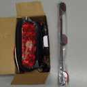 Partsam 12v LED Truck Trailer Light Kit Waterproof,2x 6 Oval Red Stop Turn Tail Brake Lights+14.17" Red 3 Light 9 LED Stainless Steel ID Light Bar+(2xRed+2xAmber) 2" Round 4 LED Side Marker Lamps
