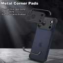 Metal Frameless Phone Case Compatible with iPhone 17 Pro, Frameless Minimalist Design, Extremely Highlighting Personality. Black