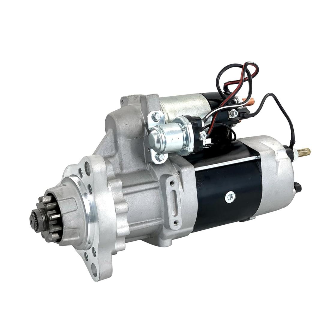 8200308 New 39MT 12V Starter Fit for Ford Freightliner IHC Kenworth Mack Peterbilt Sterling Volvo & Western Star Med & HD Heavy Duty Trucks 11T Cummins ISM ISX M11 N14 & Volvo VED12 Rotatable 8201079