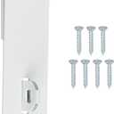 Alise Door Hasp Locks Latch,5 Inch SUS 304 Stainless Steel Packlock Clasp Hasp Lock Latch,Hinge Lock Padlock with Screws for Doors, White Finish 1 Pack