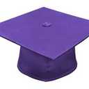 GraduationMall Matte Graduation Cap for High School & Bachelor Purple