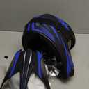 Youth Dirt Bike Helmet Set Includes Gloves, Goggles, Mask, Ideal Helmet for Kids 8-14, Premium Safety Gear for Dirt Bike Helmets Enthusiasts - DOT Approved (Dark Blue,S)