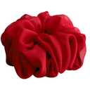 Big Scrunchies for Hair, Soft Cheer Chiffon large Ponytail Holder, Cute Birthday Gift for Women Girl Teen, Holiday Accessory (Red)
