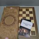 AMEROUS 15 Inches Magnetic Wooden Chess Set - 2 Extra Queens - Folding Board - Pieces Storage Slots, Handmade Portable Travel Chess Game - Beginner Chess Set for Kids, 6 up Age