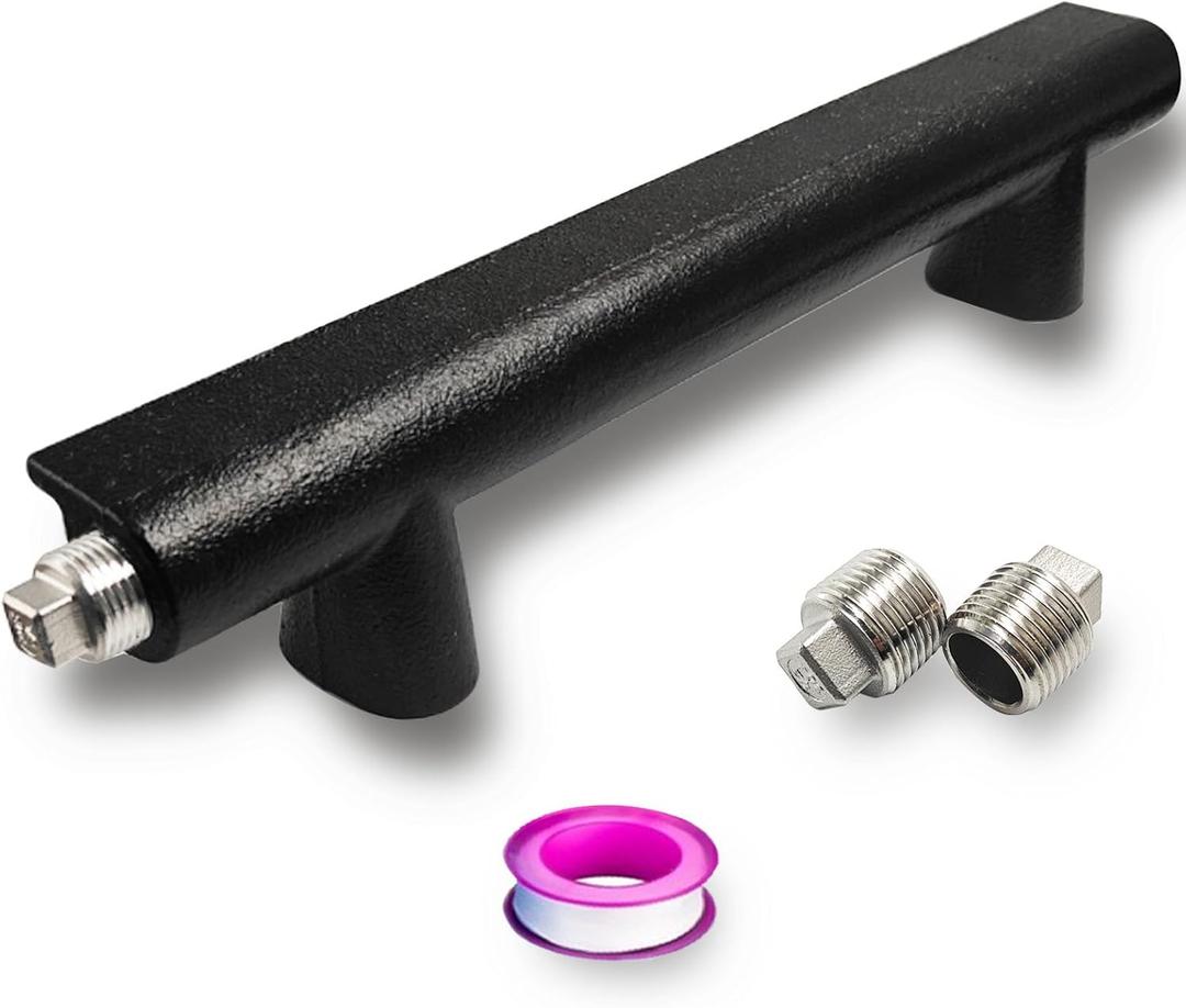 Universal Cast Iron Gas Log Lighter for Gas Fireplace Logs, 14 Inch Gas Fireplace Burner for Natural Gas Only, Natural Gas Igniter Kit for logs Burning Fireplaces, for Gas Fireplace Parts