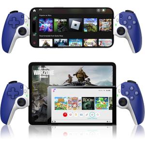 arVin Mobile Game Controller for iPad/iPhone/Android/Tablet/Switch/PS4/PC, Replacement for PS Portal, Wireless Gamepad with Hall Effect Joystick & Trigger/Back Key/Turbo/Support Streaming/Cloud Gaming
