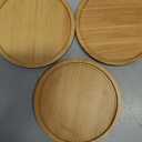 PATIKIL Plant Pot Saucer, 3 Pack 4 Inch OD Bamboo Round Flower Drip Tray for Indoors (10cm)