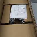 UPGRAVITY Dual Monitor Stand with Built-in Power Outlet, Vertical Stack Freestanding Monitor Mount for 13-32 inch Flat Curved Computer Screen, Metal Base, Height Adjustable, Max VESA 100x100mm