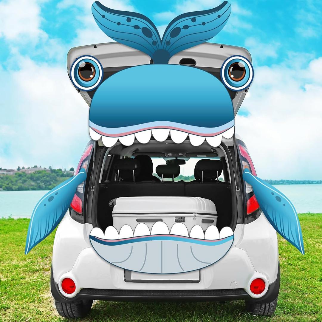 Seajan Halloween Religious Trunk or Treat Decorations - Jonah & The Whale Kit With Whale Cutouts for Outdoor Archway, Garage Door Decor, Car Stickers