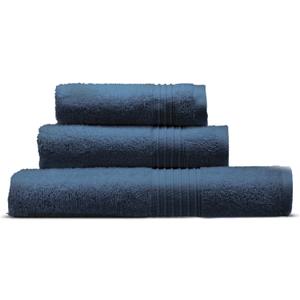 Cosy House Collection 3-Piece Essential Cotton Bath Towel Set - Ultra Soft, Absorbent & Quick Drying - Luxury 100% Cotton Plush Towel - for Bathroom, Shower & Kitchen (Navy Blue)