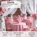 8 Pack Pink Round Tablecloth 90 Inch Round Table Cloth, Wrinkle Resistant and Washable Tablecloth Polyester Fabric Table Cloth Round Cover for Dining Wedding Banquet Party