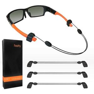 Festty Glasses Strap (3 Pcs), Adjustable Sports Eyeglasses Strap for Men Women, Sunglasses lanyard string chain, Eye Glasses Holder Around Neck, Safety Eyewear Retainers