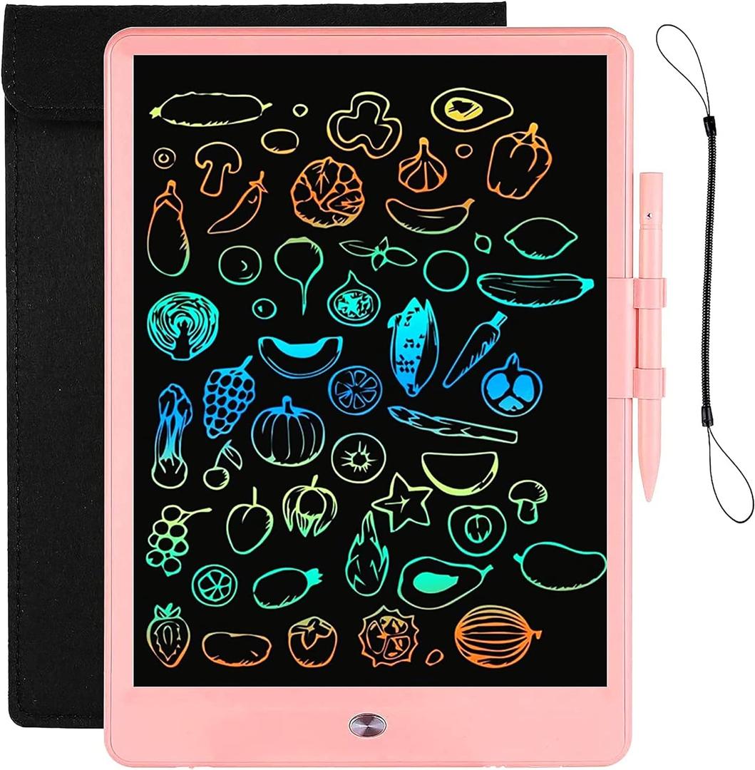 LCD Writing Tablet for Kids Doodle Board with Bag, Electronic Digital Colorful Screen Drawing Tablet, Etch a LEYAOYAO 10-Inch Drawing Pad Sketch Pads, Toy - Gift for 3-6 Years Old Girls Boys (Pink)