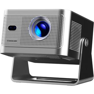 Magcubic Smart Projector 4K Support, Portable Projector with Wifi and Bluetooth, TV Stick Built-in, Auto Focus & Obstacle Avoidance, 650 ANSI, Voice Control, Home Theater Movie Proyector Outdoor