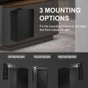 Biometric Pistol Gun Safe with Auto Sliding Door 0.1s Quick Access Handgun Safe for Nightstand, Desk, Bedside, Truck Fingerprint, PIN Code & Key Access Security Box