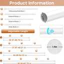 White Spring Tension Curtain Rods 30 to 63 Inch Adjustable Expandable Spring Loaded Curtain Rods No Drilling Suitable for Small Short Tension Rods 33-59 Inch Doors, Windows, Closet